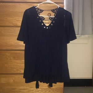 ✨Navy blue blouse✨